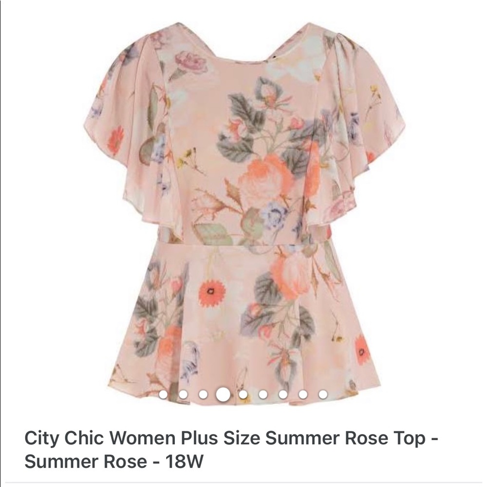 Floral Plus Size Peplum Top from City Chic